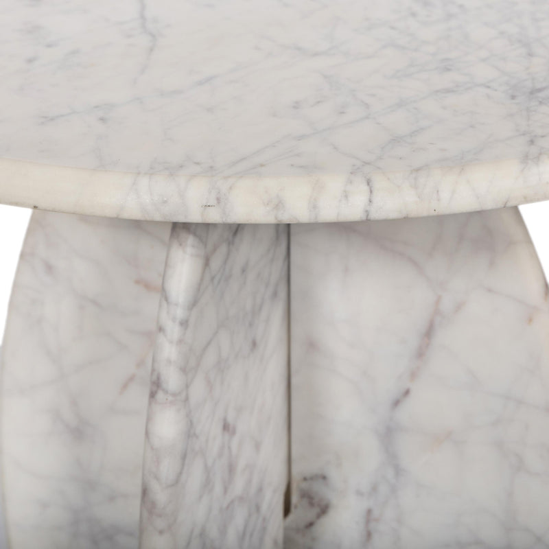 Meridian Formentera White End Table IMAGE 6