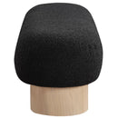 Meridian Robertson Black Boucle Fabric Bench IMAGE 5