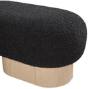 Meridian Robertson Black Boucle Fabric Bench IMAGE 6