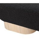 Meridian Robertson Black Boucle Fabric Bench IMAGE 7