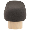 Meridian Robertson Brown Boucle Fabric Bench IMAGE 5