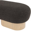 Meridian Robertson Brown Boucle Fabric Bench IMAGE 6