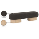 Meridian Robertson Brown Boucle Fabric Bench IMAGE 9