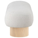 Meridian Robertson Cream Boucle Fabric Bench IMAGE 5