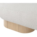 Meridian Robertson Cream Boucle Fabric Bench IMAGE 7