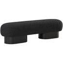 Meridian Robertson Black Boucle Fabric Bench IMAGE 3
