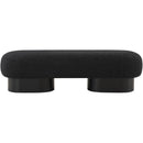 Meridian Robertson Black Boucle Fabric Bench IMAGE 4