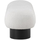 Meridian Robertson Cream Boucle Fabric Bench IMAGE 5