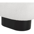 Meridian Robertson Cream Boucle Fabric Bench IMAGE 7