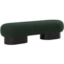 Meridian Robertson Green Boucle Fabric Bench IMAGE 3