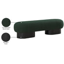 Meridian Robertson Green Boucle Fabric Bench IMAGE 9