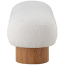 Meridian Robertson Cream Boucle Fabric Bench IMAGE 5