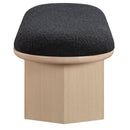 Meridian Wilshire Black Boucle Fabric Bench IMAGE 5