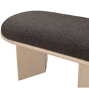 Meridian Wilshire Brown Boucle Fabric Bench IMAGE 6