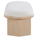 Meridian Wilshire Cream Boucle Fabric Bench IMAGE 5