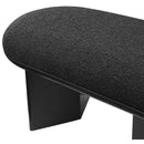 Meridian Wilshire Black Boucle Fabric Bench IMAGE 6