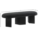 Meridian Wilshire Black Boucle Fabric Bench IMAGE 7