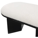Meridian Wilshire Cream Boucle Fabric Bench IMAGE 6