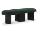 Meridian Wilshire Green Boucle Fabric Bench IMAGE 1