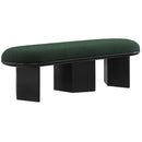 Meridian Wilshire Green Boucle Fabric Bench IMAGE 3