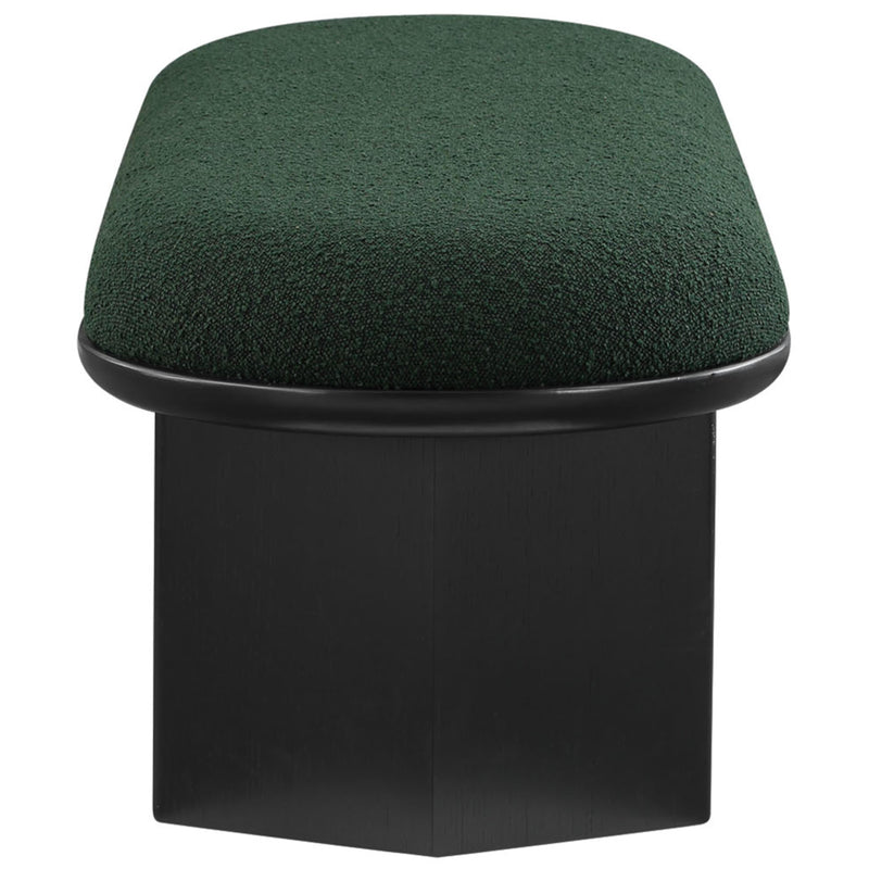 Meridian Wilshire Green Boucle Fabric Bench IMAGE 5