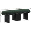 Meridian Wilshire Green Boucle Fabric Bench IMAGE 7