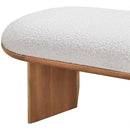 Meridian Wilshire Cream Boucle Fabric Bench IMAGE 7