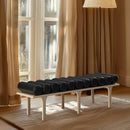 Meridian Landon Black Vegan Leather Bench IMAGE 2