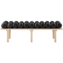 Meridian Landon Black Vegan Leather Bench IMAGE 4