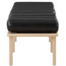 Meridian Landon Black Vegan Leather Bench IMAGE 5
