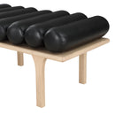 Meridian Landon Black Vegan Leather Bench IMAGE 7
