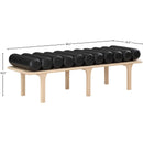 Meridian Landon Black Vegan Leather Bench IMAGE 8