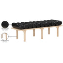Meridian Landon Black Vegan Leather Bench IMAGE 9