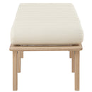 Meridian Landon Cream Vegan Leather Bench IMAGE 5