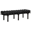 Meridian Landon Black Vegan Leather Bench IMAGE 3