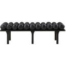 Meridian Landon Black Vegan Leather Bench IMAGE 4