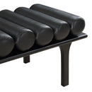 Meridian Landon Black Vegan Leather Bench IMAGE 6