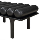 Meridian Landon Black Vegan Leather Bench IMAGE 7