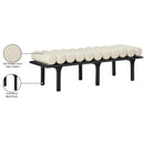 Meridian Landon Cream Vegan Leather Bench IMAGE 9