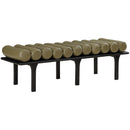 Meridian Landon Olive Green Vegan Leather Bench IMAGE 3
