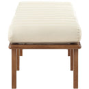 Meridian Landon Cream Vegan Leather Bench IMAGE 5