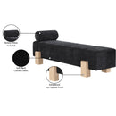 Meridian Edison Black Chenille Fabric Bench IMAGE 10