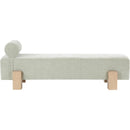 Meridian Edison Mint Green Chenille Fabric Bench IMAGE 4