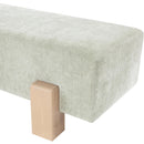 Meridian Edison Mint Green Chenille Fabric Bench IMAGE 6