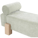 Meridian Edison Mint Green Chenille Fabric Bench IMAGE 7