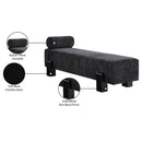 Meridian Edison Black Chenille Fabric Bench IMAGE 10