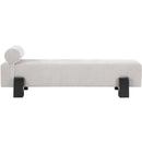 Meridian Edison Light Grey Chenille Fabric Bench IMAGE 4