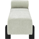 Meridian Edison Mint Green Chenille Fabric Bench IMAGE 5