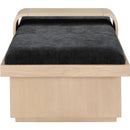 Meridian Arlington Black Chenille Fabric Bench IMAGE 5