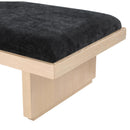 Meridian Arlington Black Chenille Fabric Bench IMAGE 6